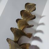 Wall lamp design in gilded metal, leaf décor