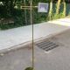 Italian floor lamp in gilded brass with swing arm