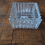 Cendrier vintage en verre cannelé