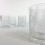 Set of 6 cracked cocktail glasses