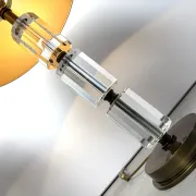 Pair of vintage lucite table lamps, 1980s