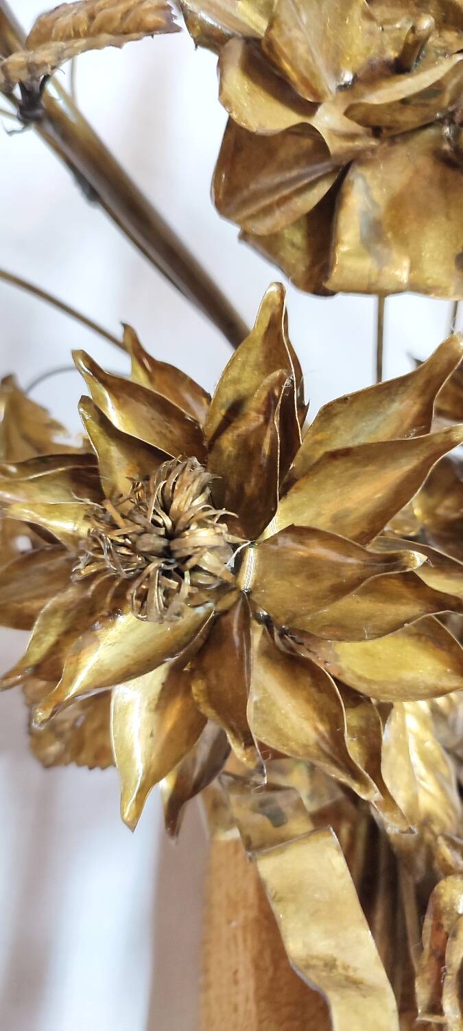 Pair of brass appliques. France, 1960s.