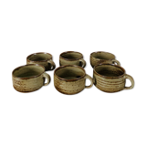 Lot of Villenauxe sandstone cups Made in France