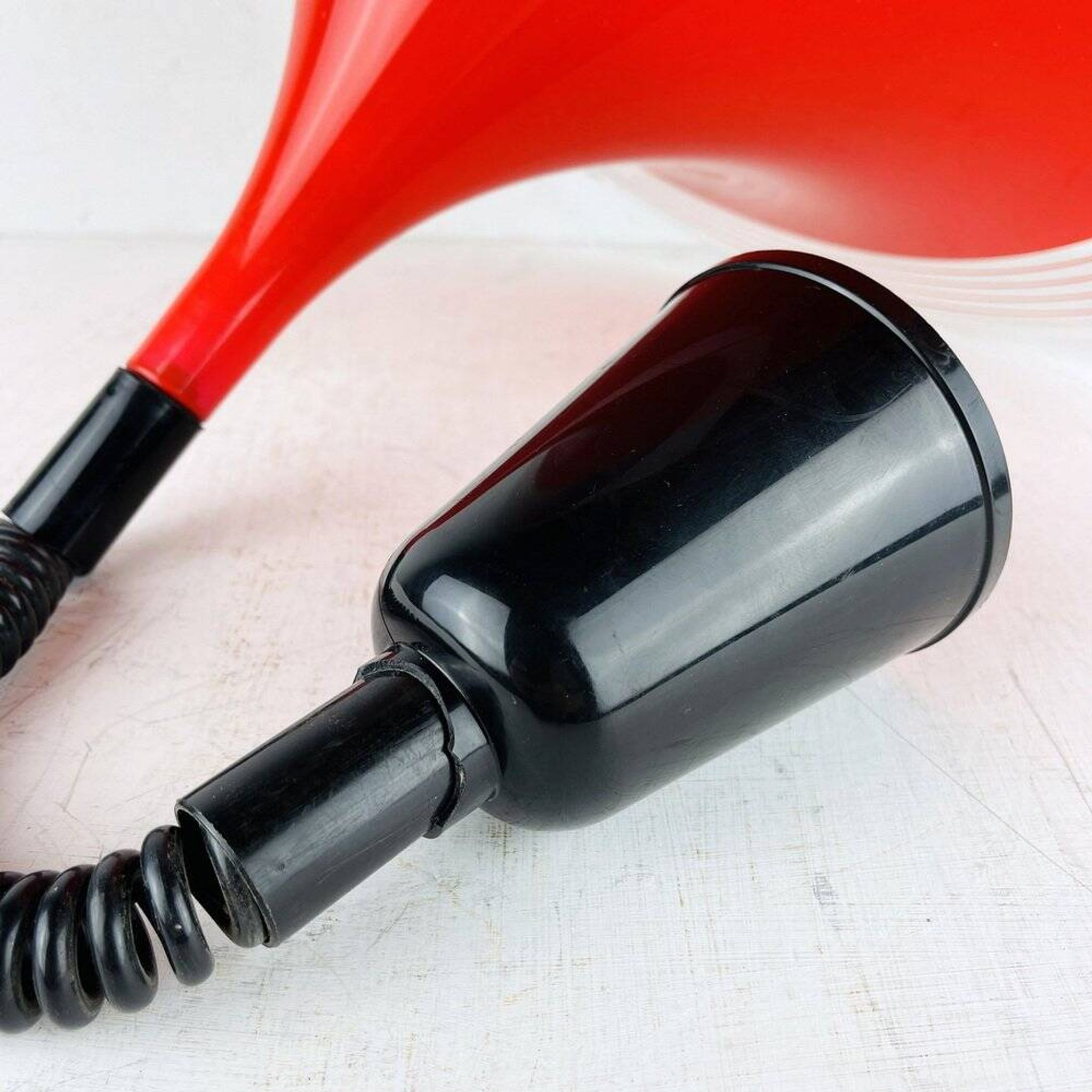 Red Albatros pendant lamp made of plastic from the mid-century by Meblo, Yugoslavia, 1970s.