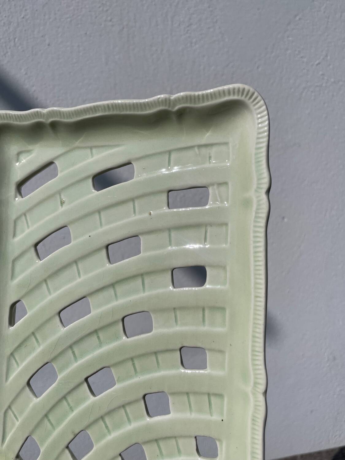 Sarreguemines ceramic braided dish