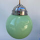 Suspension ball in art deco green glass 1930
