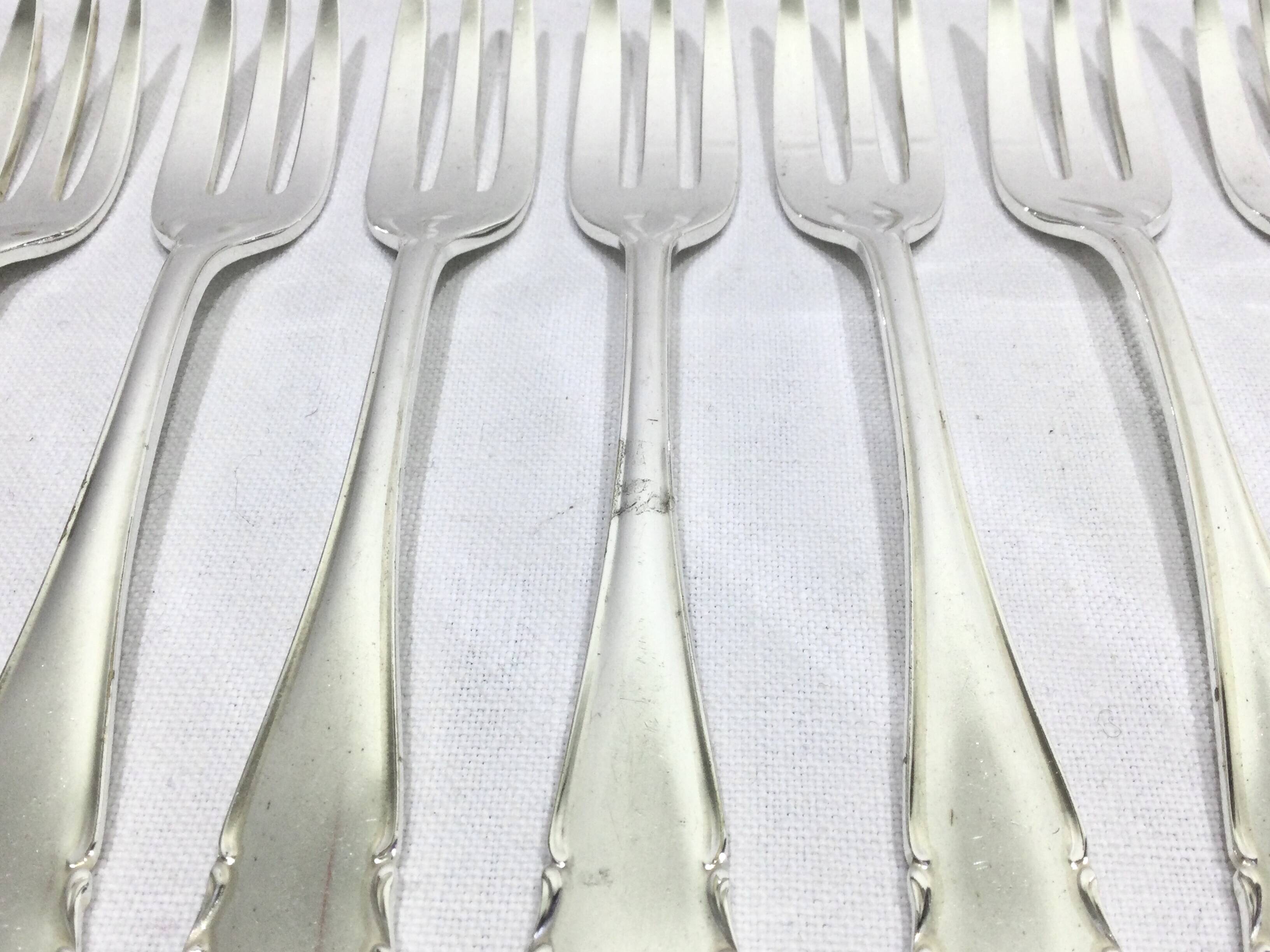 WMF – 12 silver-plated cake forks