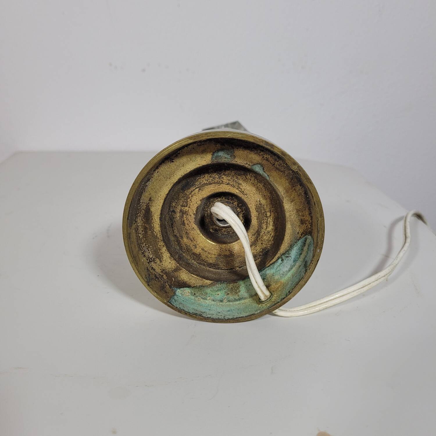 Vintage lamp in marble, glass and brass 1950s