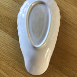 White porcelain shell ravier