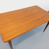 Vintage Scandinavian style rectangular dining table from the 50s 60s in teak with extensions