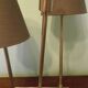 "Trio" table lamp, chromed metal, lampshades with tilting supports