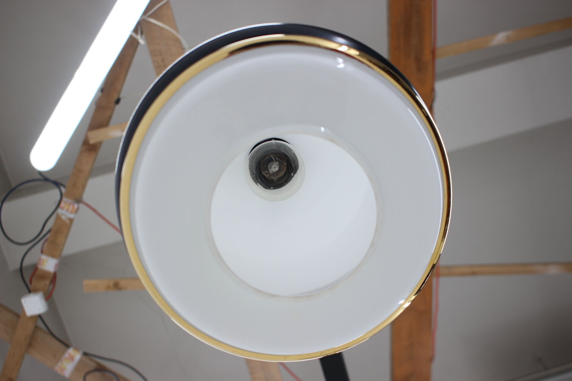 1970s Pendant Glass Light Czechoslovakia