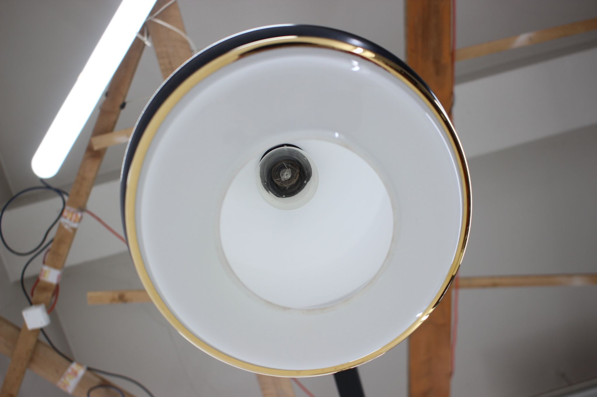 Suspension en verre des années 1970 Tchécoslovaquie
