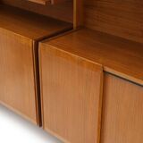 Wall unit with shelves, drawers and cabinets, 1960s.