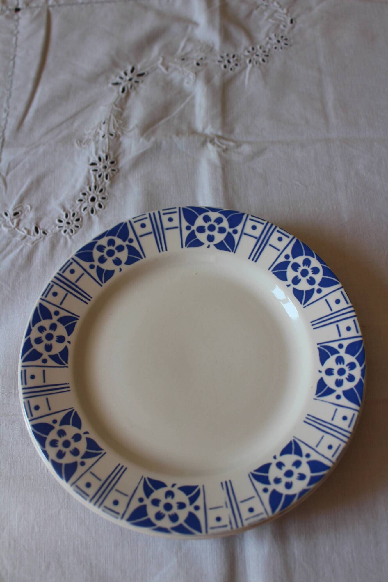 Lot 4 plates Saint Aubin Digoin Sarreguemines