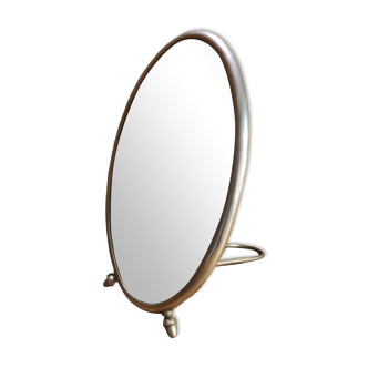 Small vintage French oval mirror