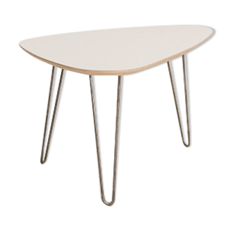 Coffee table classic format light gray laminate (112x79cm)