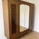 1970s vintage wooden wardrobe with mirrors