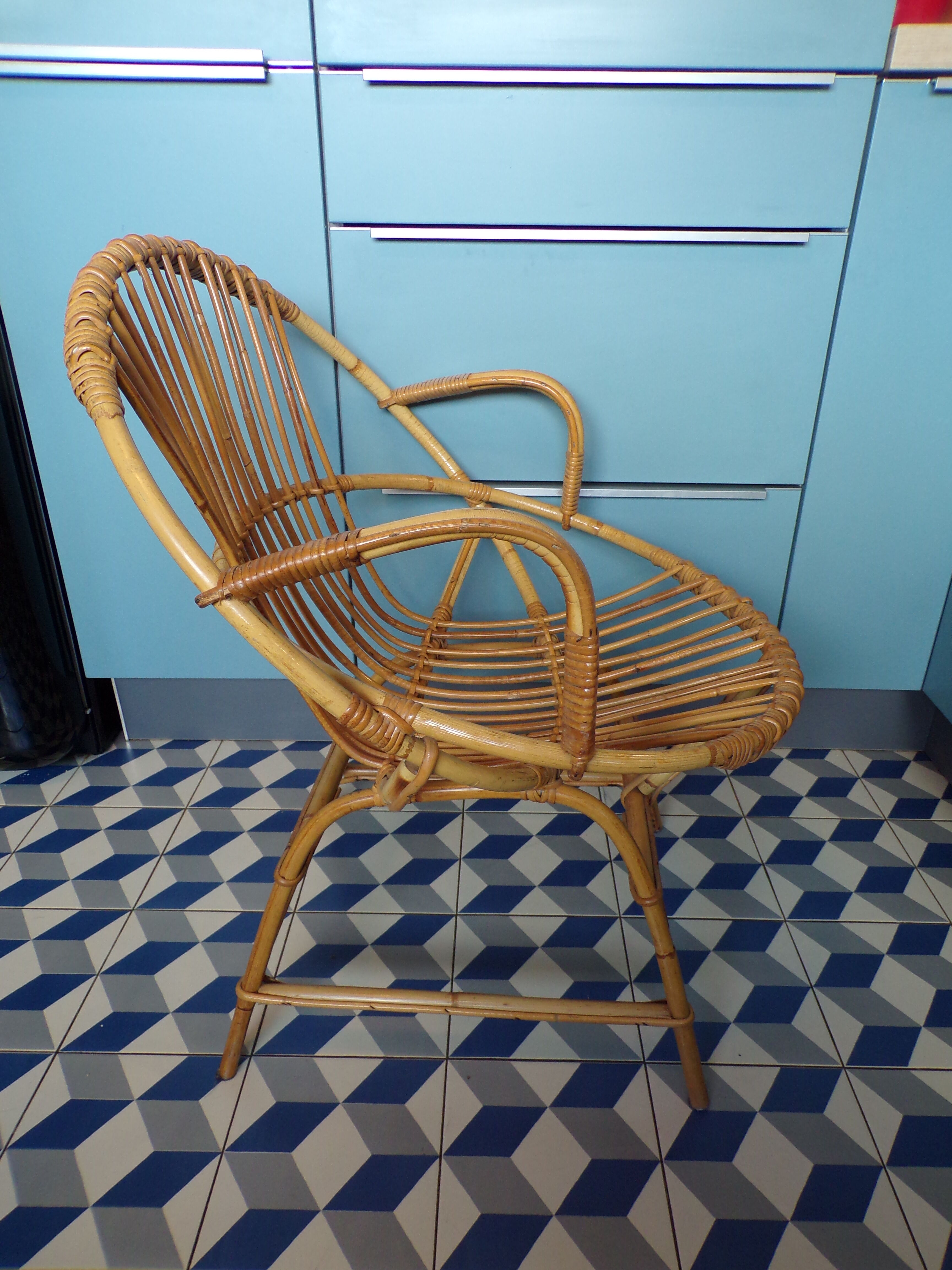 Vintage wicker basket chair
