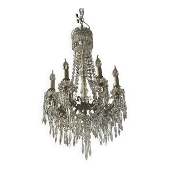 9-light chandelier with tassels