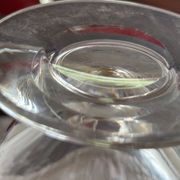Antique engraved crystal carafe – floral decoration – matching Saint-Louis
