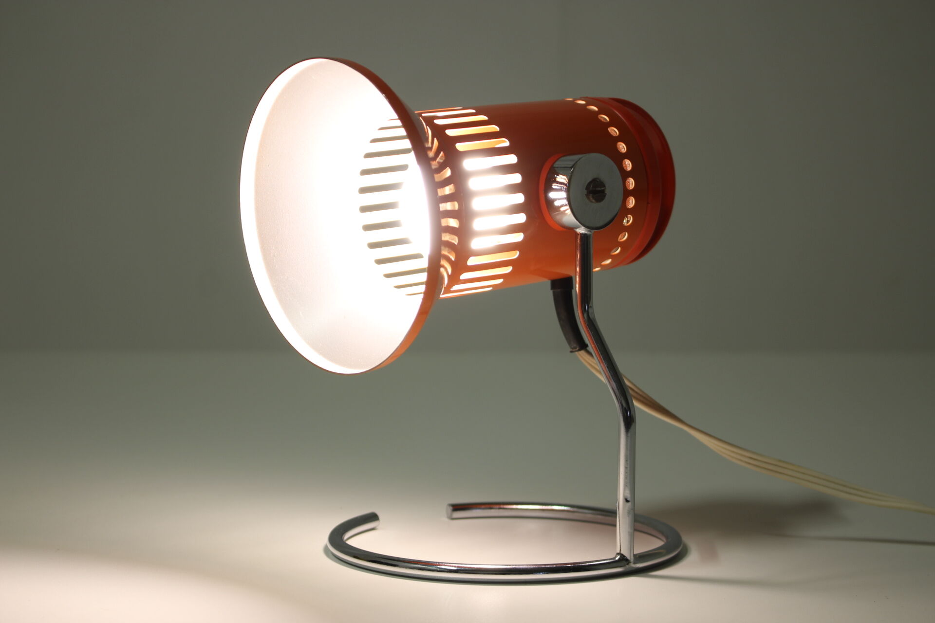 1970s Adjustable Orange Table Lamp, Czechoslovakia