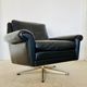 Vintage Danish mid-century leather lounge chair in black leather by G. Thams 1975