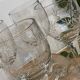 Set de 6 verres vin blanc gravés