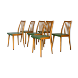 6 vintage green chairs