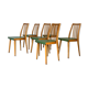 6 vintage green chairs