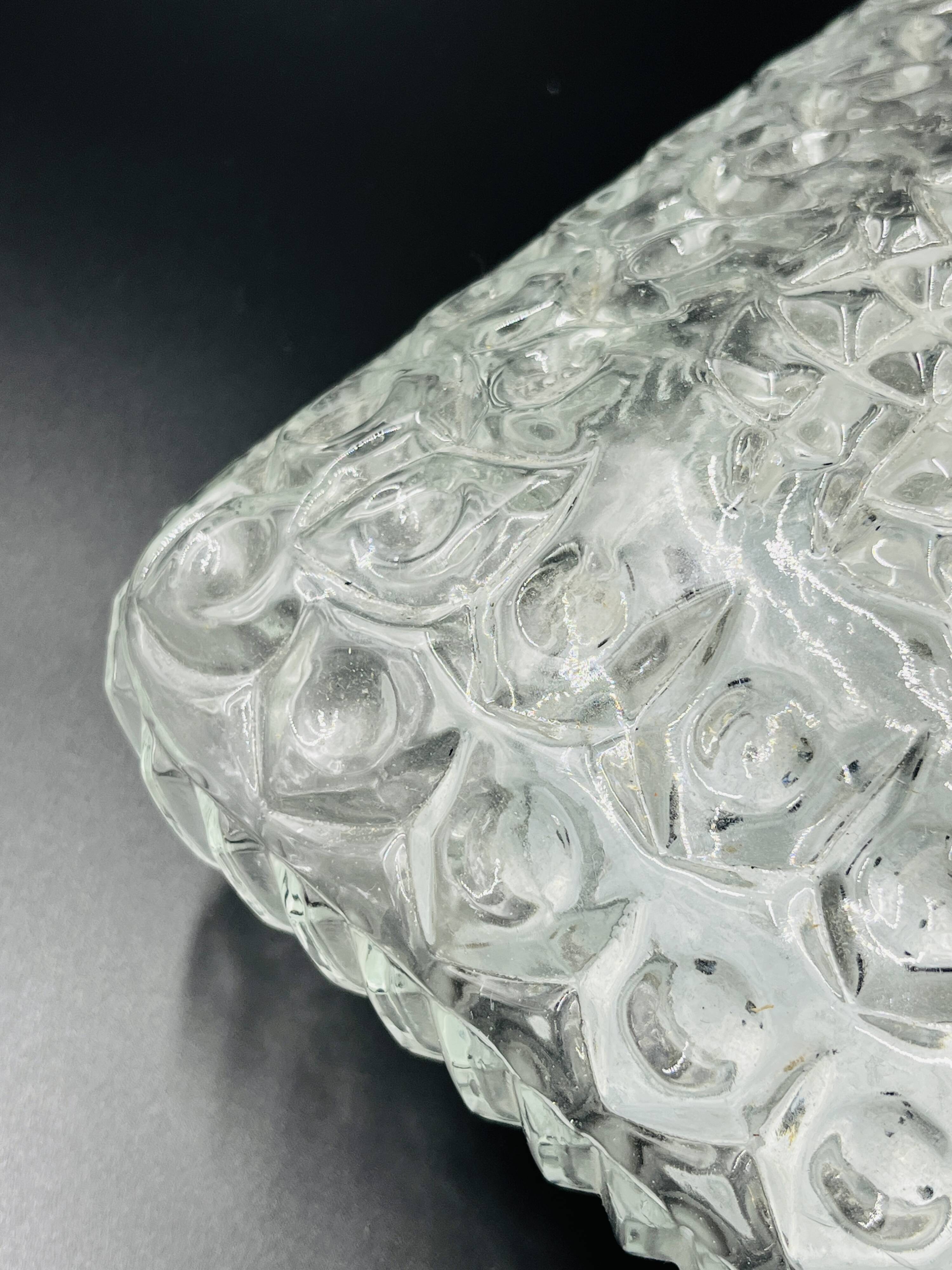 Square textured glass ceiling light Staff Leuchten vintage