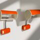Pair of orange wall sconces from the 1970s by Ateljé Lyktan.