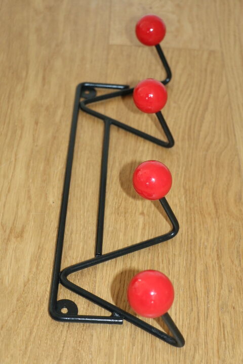 Patère 4 50s red balls