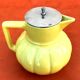 Art Deco 1930s Teapot / Tea Infuser with yellow ceramic infuser