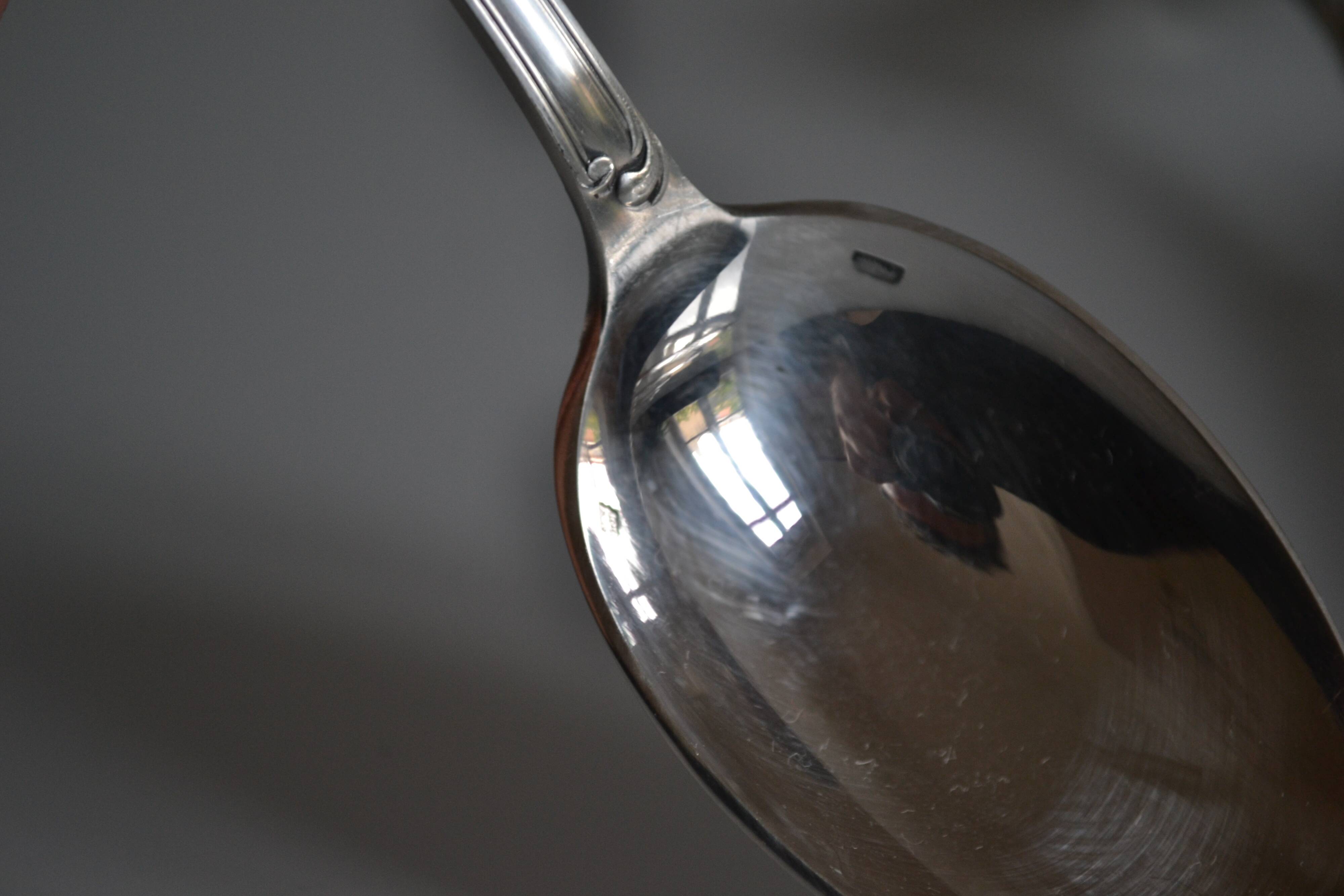 12 silver plated soup spoons Frionnet François