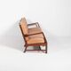 Mid-Century Danish Modern 3-seats sofa with cognac leather cushions
