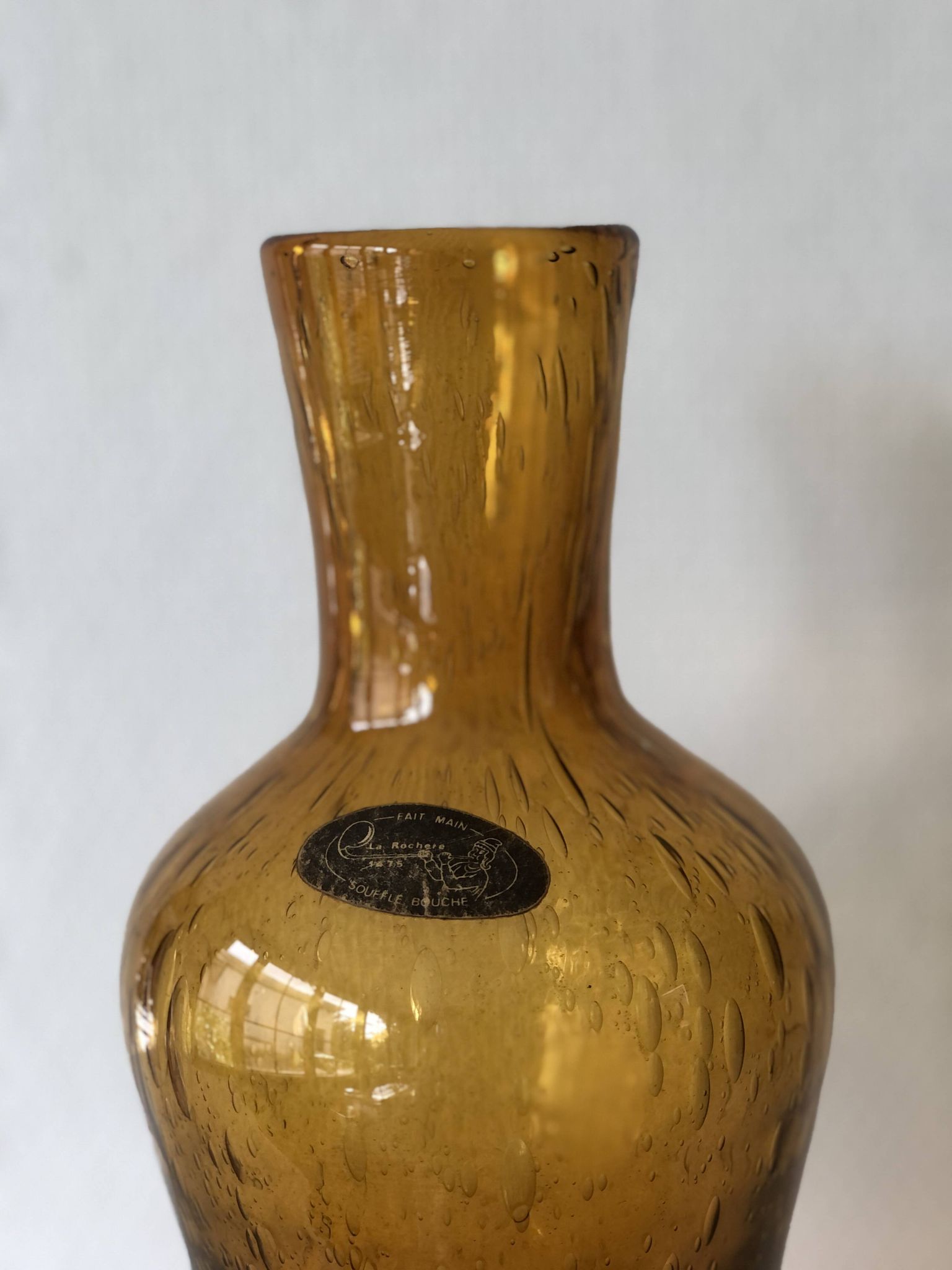 Carafe en verre bullé La Rochère