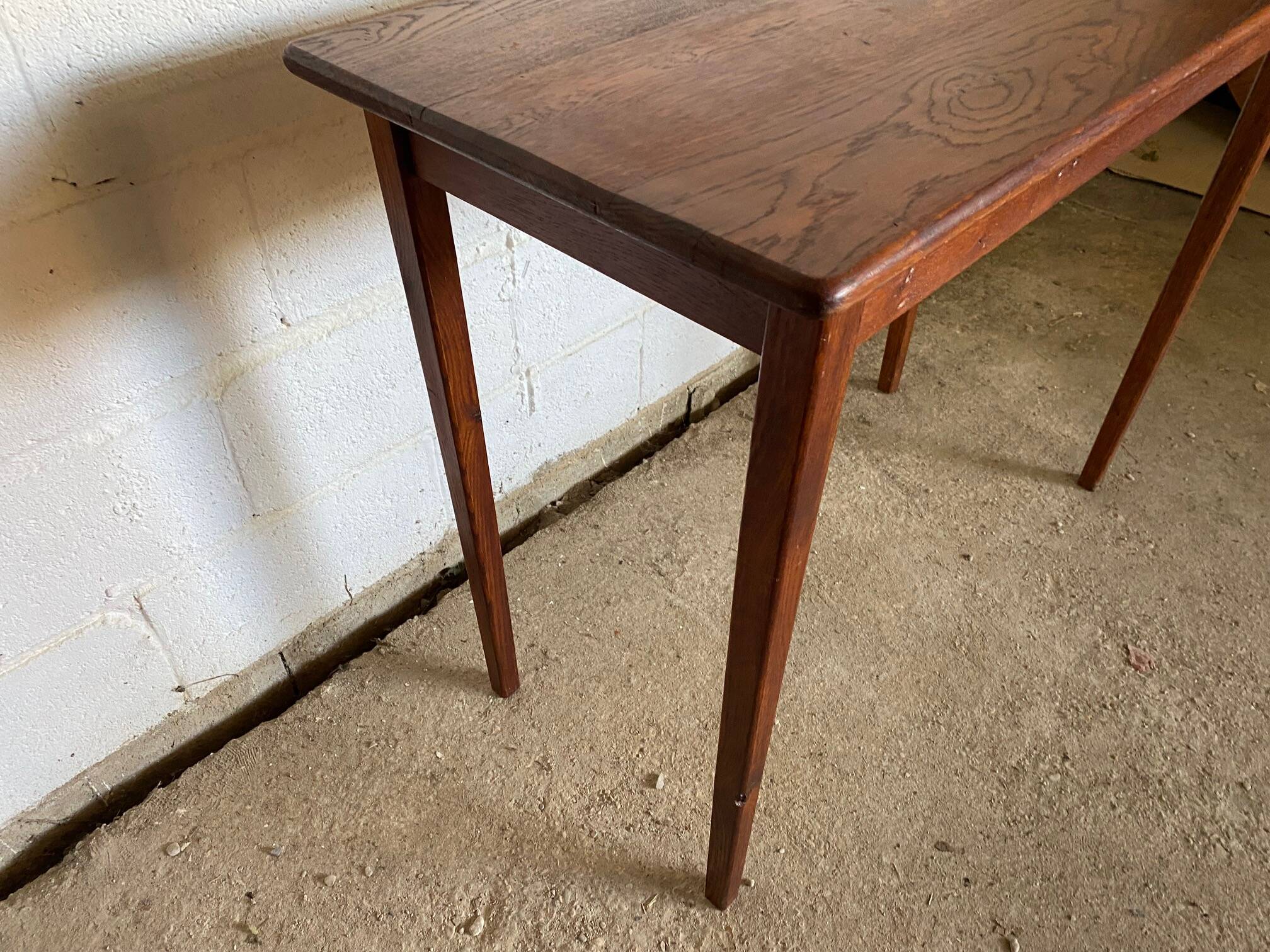 Console table in solid oak 1980