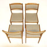 Set de 4 chaises en hêtre, Suède, 1960