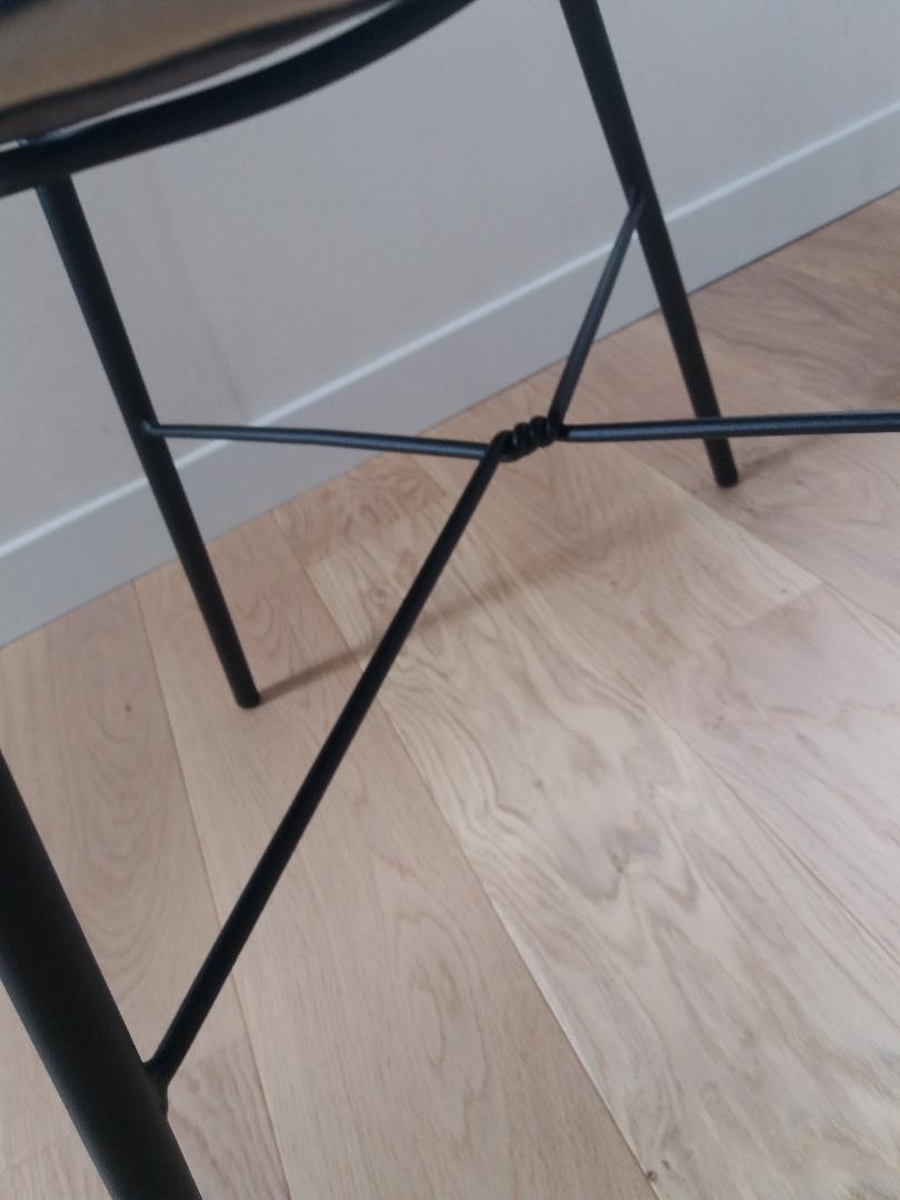 Pair of striped armchairs