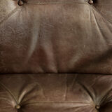 Vintage mid-century danish modern beech & brown leather armchair from farstrup møbler, 1970s