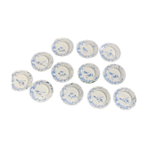 Lot de 12 assiettes plates gien scène de chasse