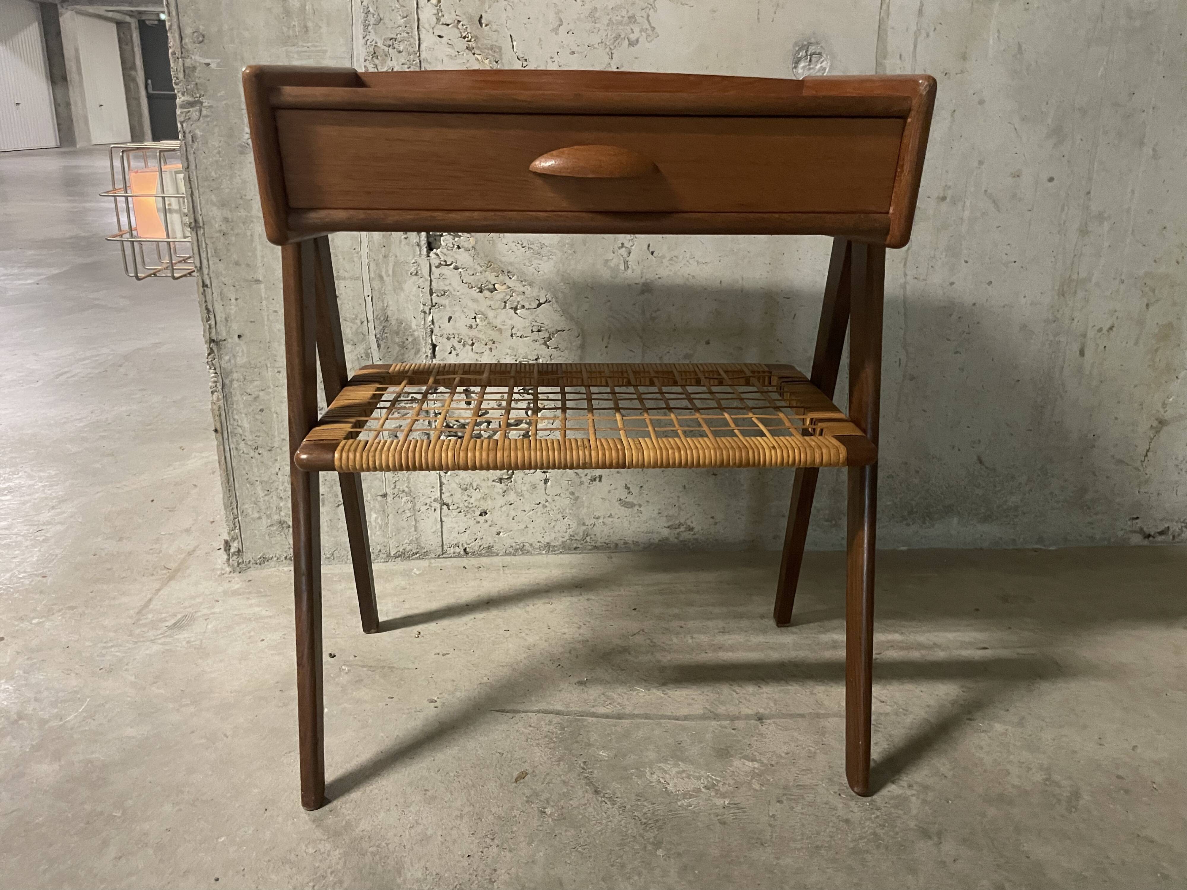 Scandinavian bedside table from the 1960s.