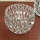 Duo of chiseled glass photophores