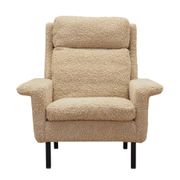 Fauteuil beige, design danois, années 1960, designer : Arne Vodder, éditeur : Fritz Hansen