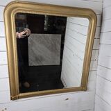Old Louis Philippe style gilded mirror beveled mirror