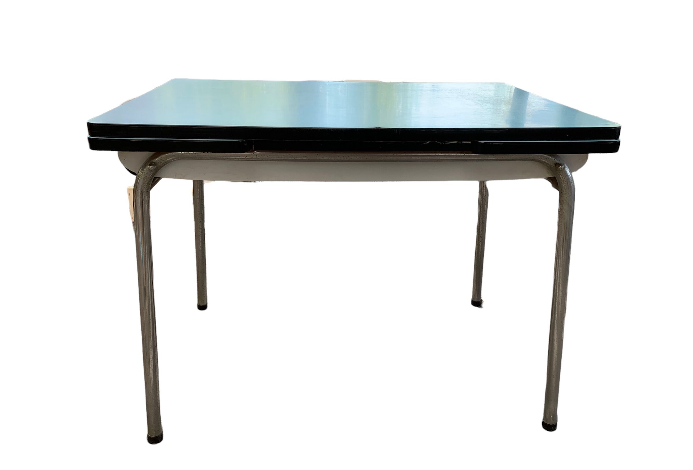 Blue formica table