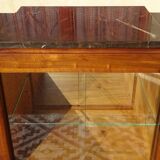 Solid walnut sideboard with small display cabinet