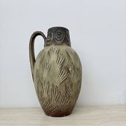 Vase vintage Scheurich d'Allemagne de l'Ouest à décor de chevaux, années 1970