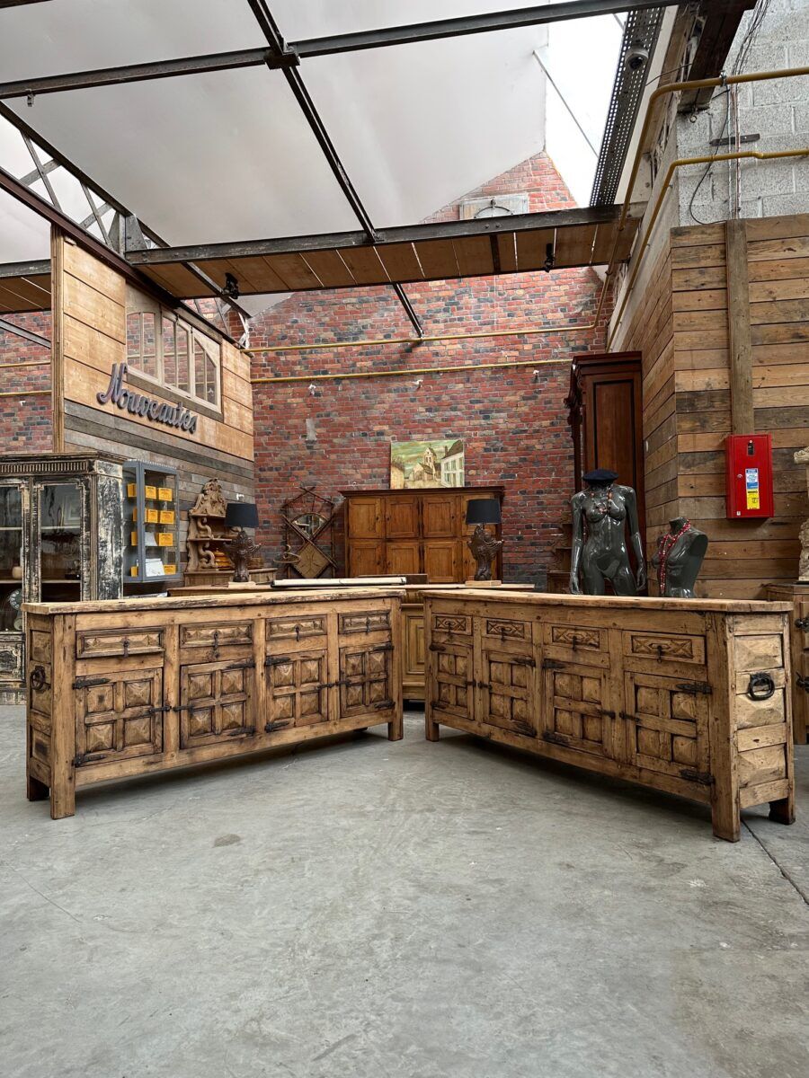 Pair of brutalist sideboards